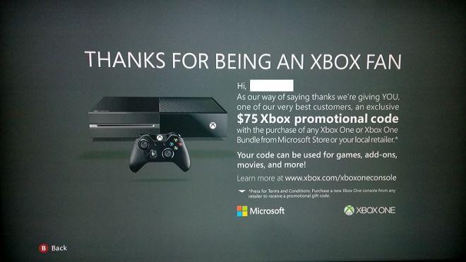 Xbox One: 75 dollari in regalo ai vecchi utenti Xbox 360