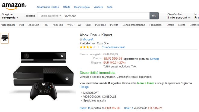 taglio di prezzo xbox one